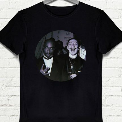 Dali v 2pac Siyah Tişört - basmatik.com