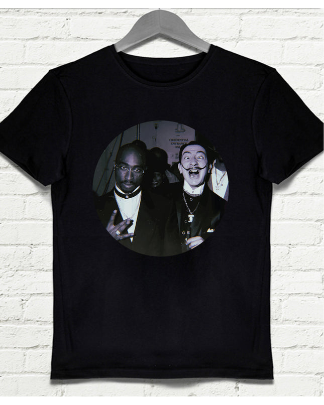 Dali v 2pac Siyah Tişört - basmatik.com
