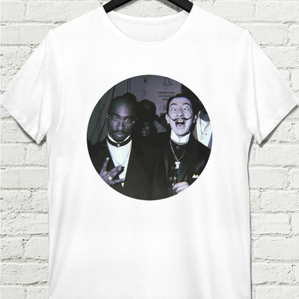 Dali ve 2Pac Beyaz Tişört - basmatik.com