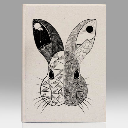 Davşan kanvas defter - basmatik.com