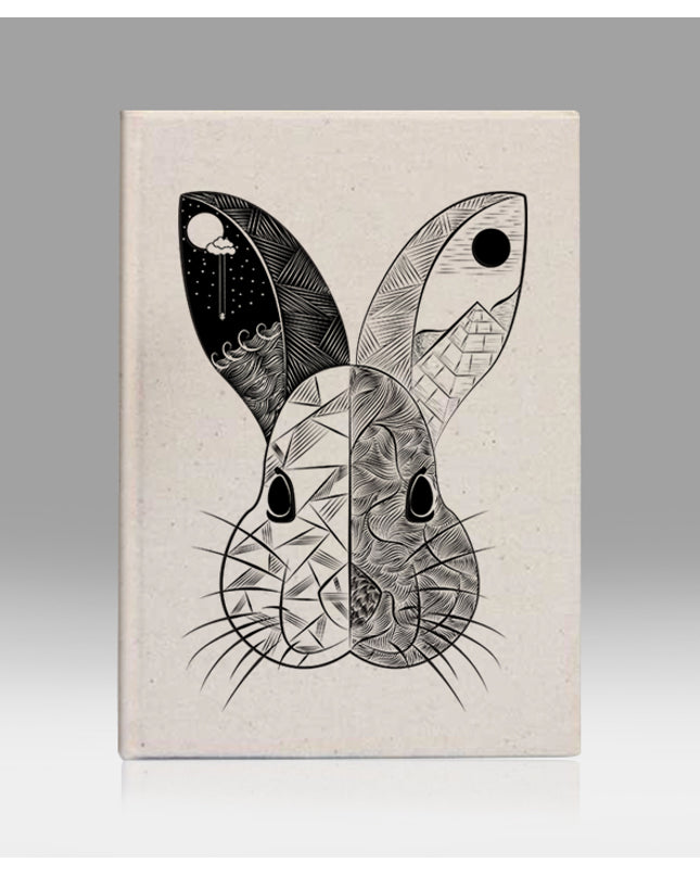 Davşan kanvas defter - basmatik.com