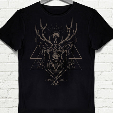Deer camp siyah Erkek tişört - basmatik.com