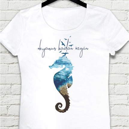 Denizatı Beyaz Tişört - basmatik.com