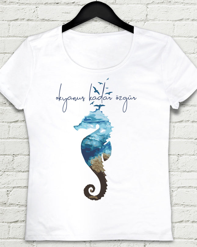 Denizatı Beyaz Tişört - basmatik.com