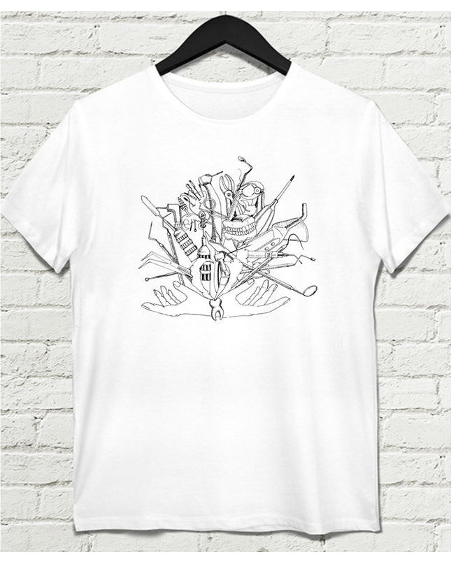 Dental tools Beyaz Tişört - basmatik.com