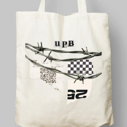 Dikenli Teller Bez Çanta - basmatik.com