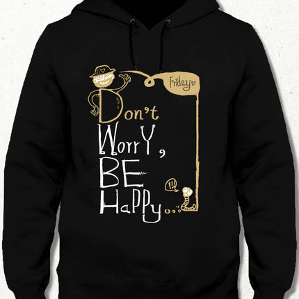 Be Happy Kapüşonlu Sweatshirt - basmatik.com