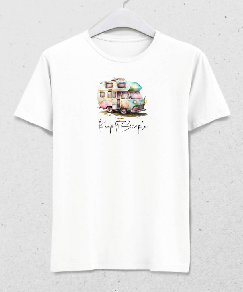 Kamp Karavan Temalı T-shirt