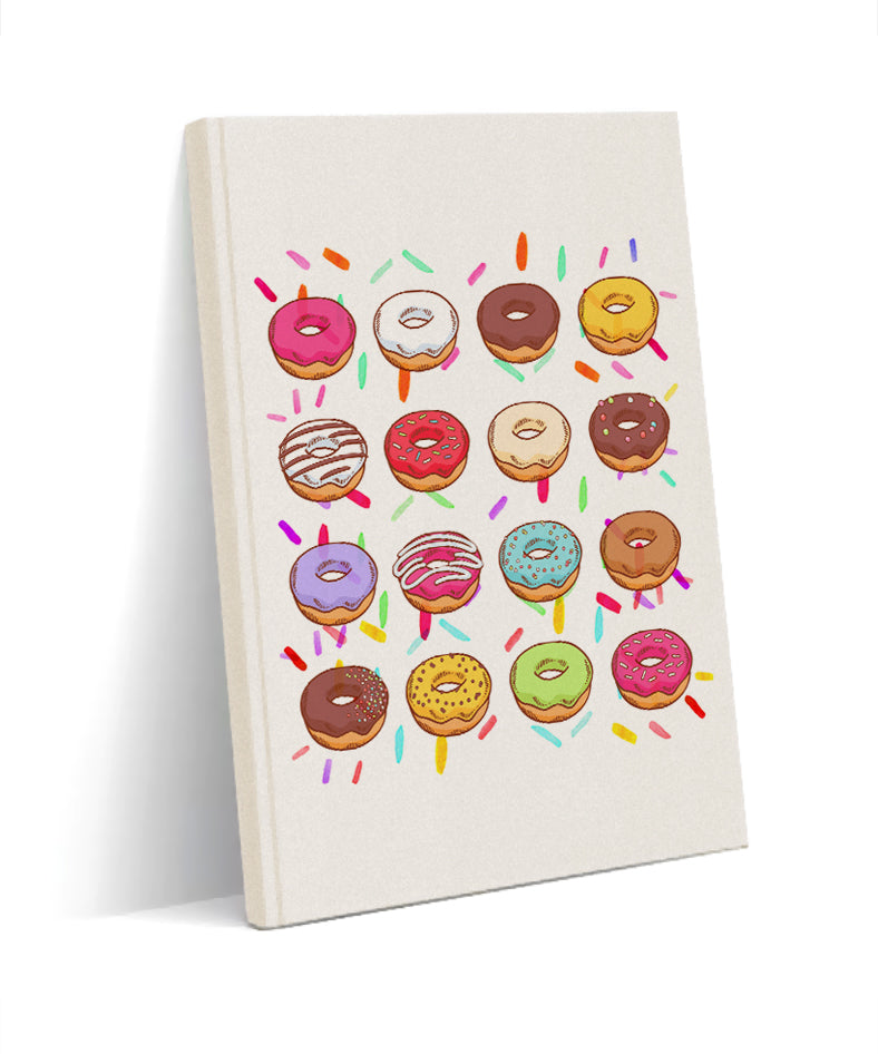 Donut kanvas defter - basmatik.com