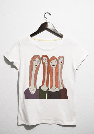 dört kadın t-shirt - basmatik.com