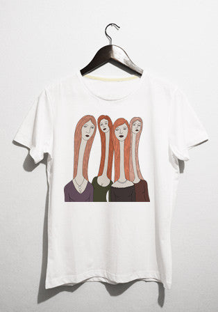 dört kadın t-shirt - basmatik.com