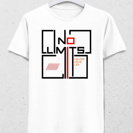 No Limits Erkek Beyaz Tişört - basmatik.com