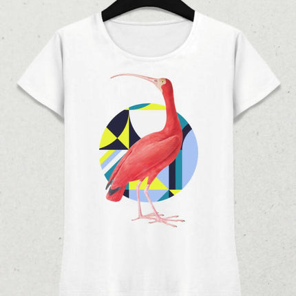 Kuş Kadın Kısa Kol T-shirt 4 - basmatik.com
