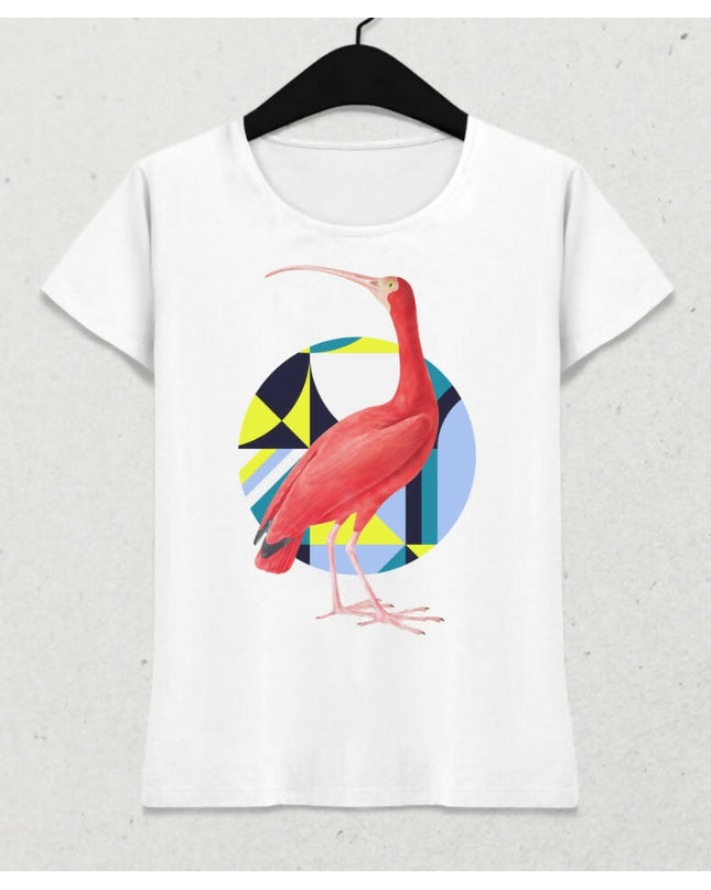 Kuş Kadın Kısa Kol T-shirt 4 - basmatik.com