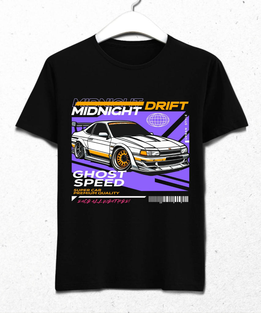 Midnight Drift Streetwear Retro Futuristic Design