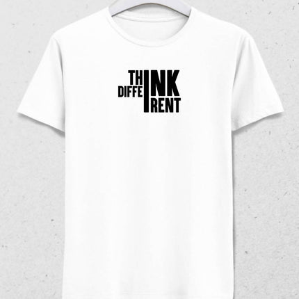 Think Different Erkek Beyaz Tişört - basmatik.com