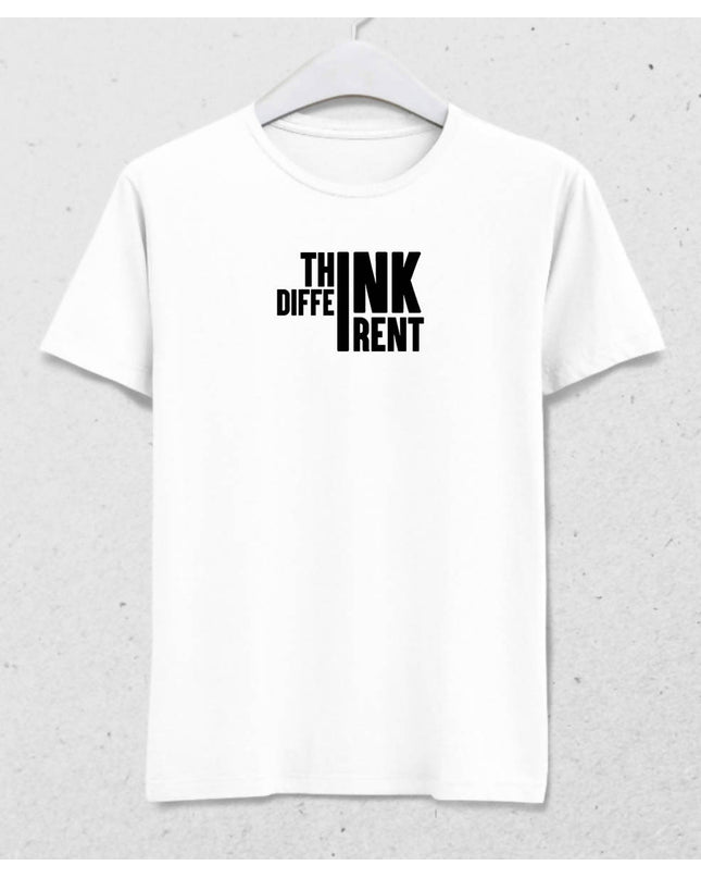 Think Different Erkek Beyaz Tişört - basmatik.com