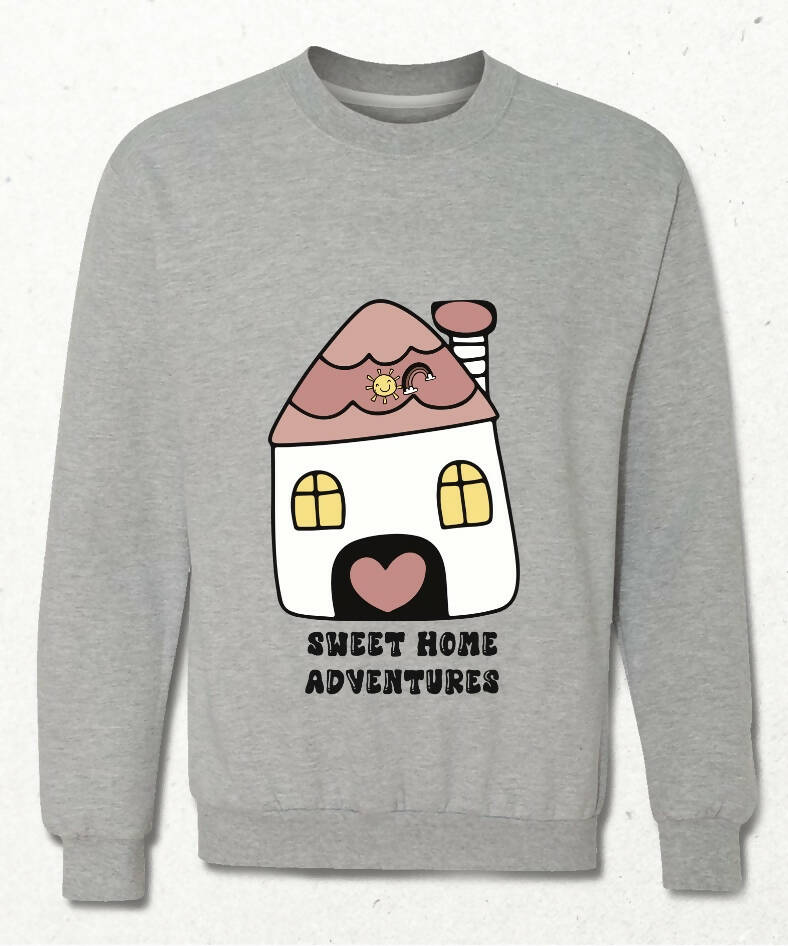 Sweet Home Adventures Gri Sweatshirt