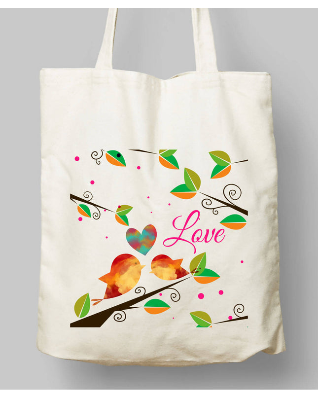 Aşk Temalı Bez Çanta - basmatik.com