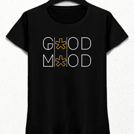 Good Mood Women's Black T-Shirt