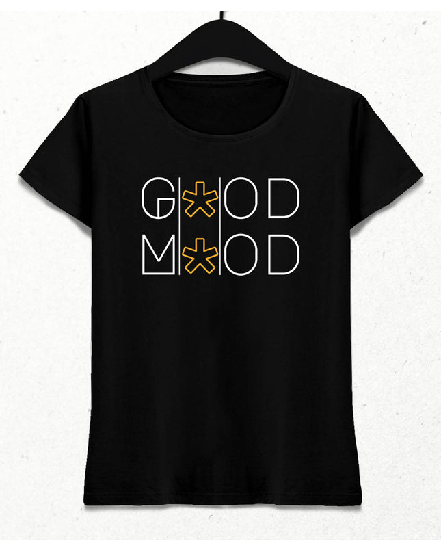 Good Mood Women's Black T-Shirt