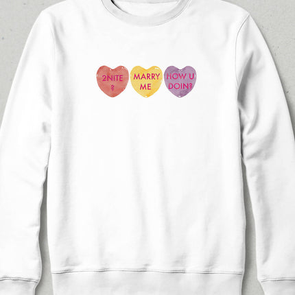Valentine's III, Kalpli Slogan Sweatshirt