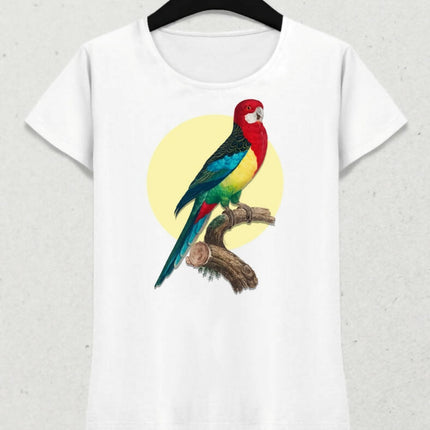 Papağan Kadın Kısa Kol T-shirt 6 - basmatik.com