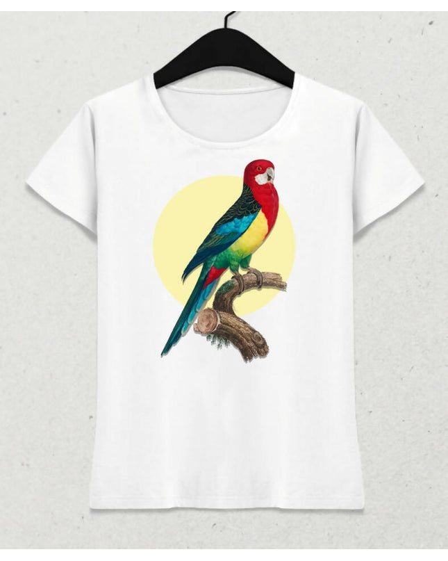 Papağan Kadın Kısa Kol T-shirt 6 - basmatik.com