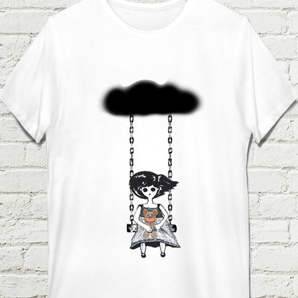Yalnız kız t-shirt - basmatik.com