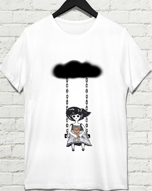 Yalnız kız t-shirt - basmatik.com