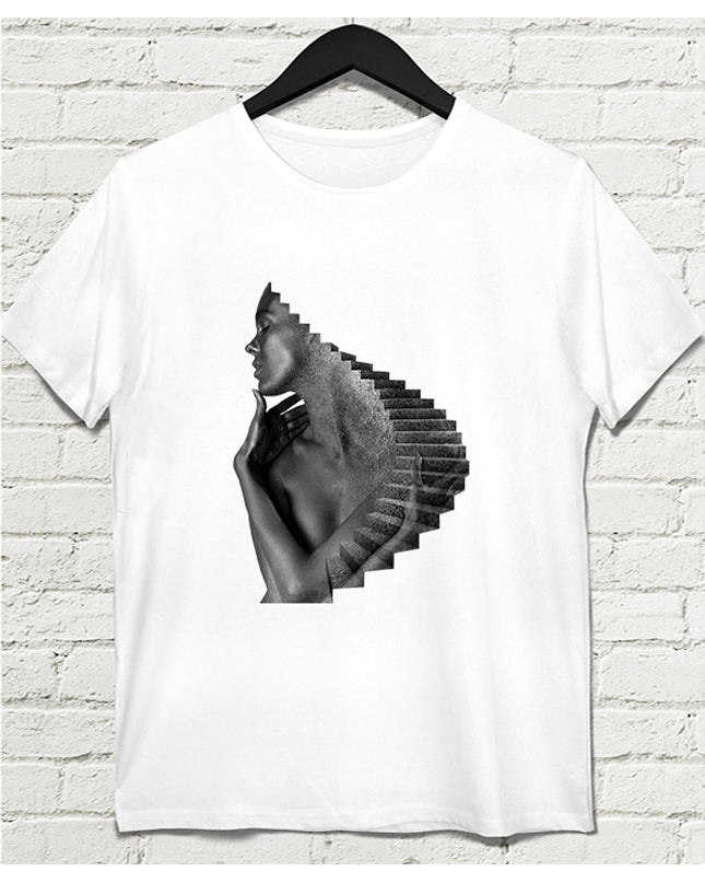 Stairs Erkek Beyaz tshirt - basmatik.com