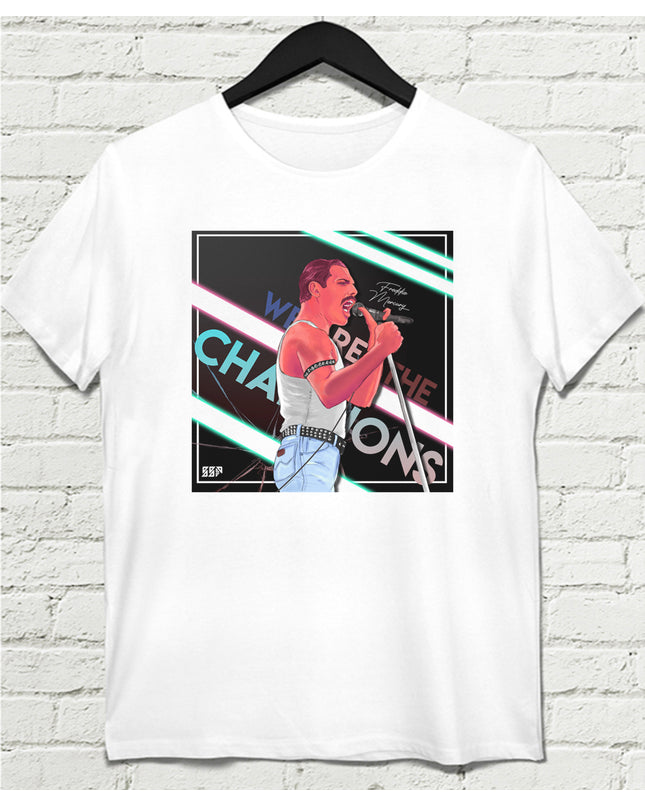 freddie Beyaz Tişört - basmatik.com