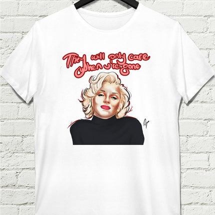 Marilyn Monroe Beyaz Tişört - basmatik.com