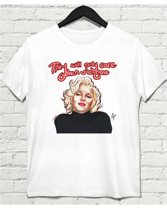 Marilyn Monroe Beyaz Tişört - basmatik.com