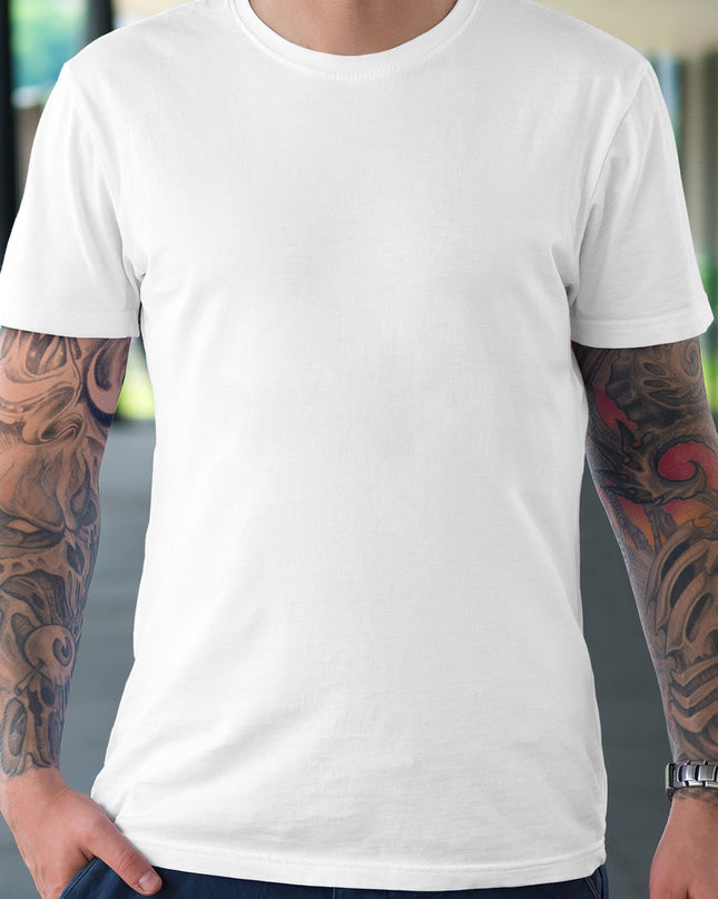 Erkek Basic beyaz tshirt - basmatik.com