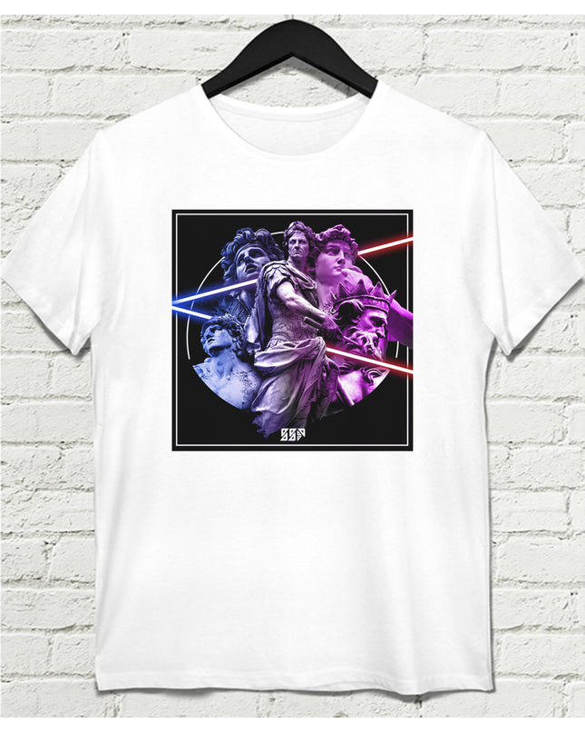 Statues Beyaz Tişört - basmatik.com