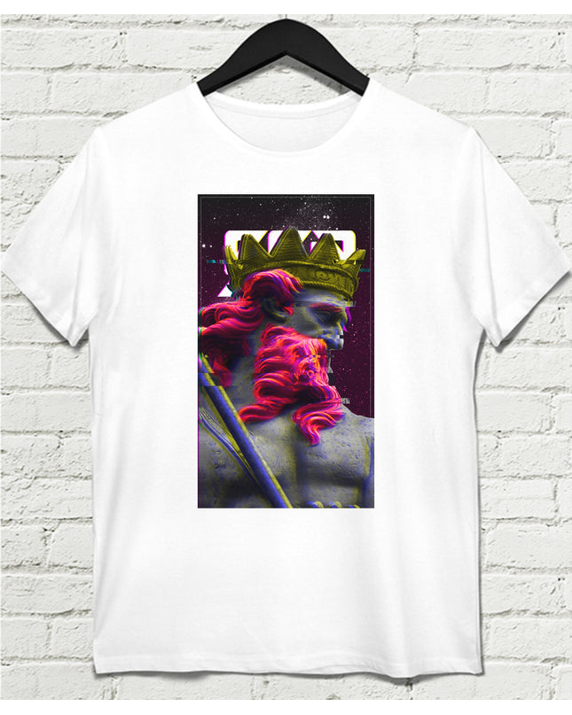 Zeus Beyaz Tişört - basmatik.com