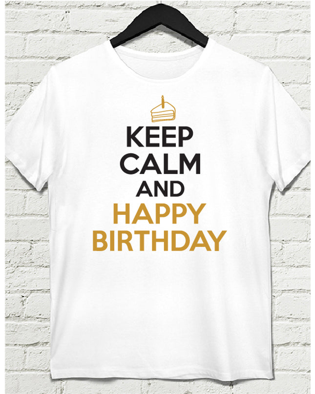 Keep Calm doğum günü erkek tshirt - basmatik.com