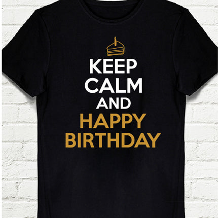 Keep Calm doğum günü erkek tshirt - basmatik.com
