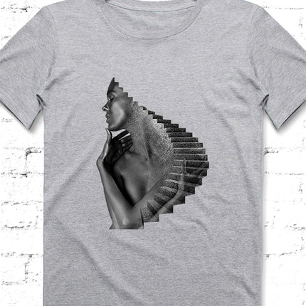 Stairs Erkek Gri tshirt - basmatik.com