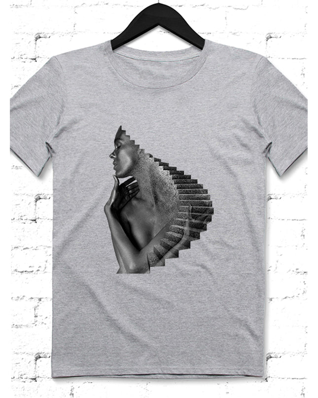 Stairs Erkek Gri tshirt - basmatik.com