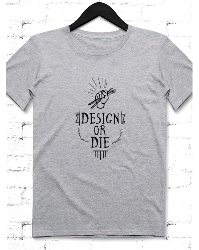 Design or die Erkek Gri tshirt - basmatik.com