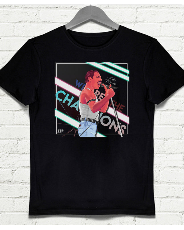 Freddie Mercury Siyah Tişört - basmatik.com