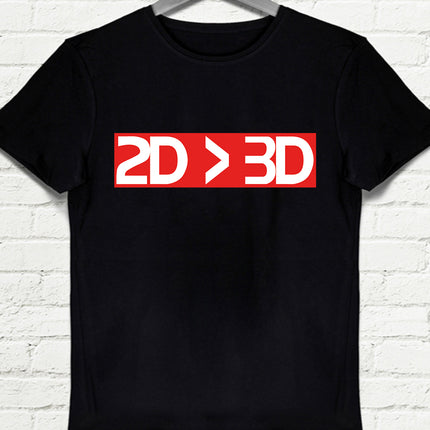 2D-3D Siyah Erkek Tshirt - basmatik.com