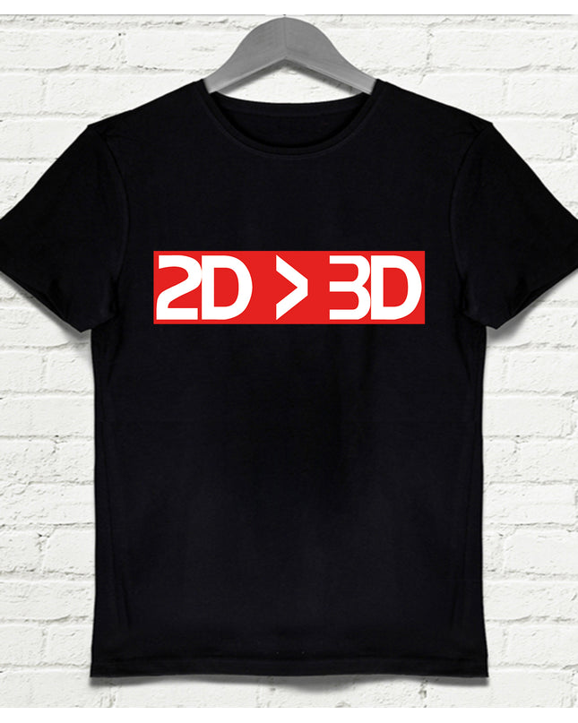 2D-3D Siyah Erkek Tshirt - basmatik.com