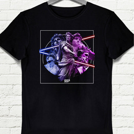 Statues Siyah Tişört - basmatik.com