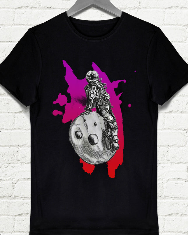 Astronot siyah t-shirt - basmatik.com