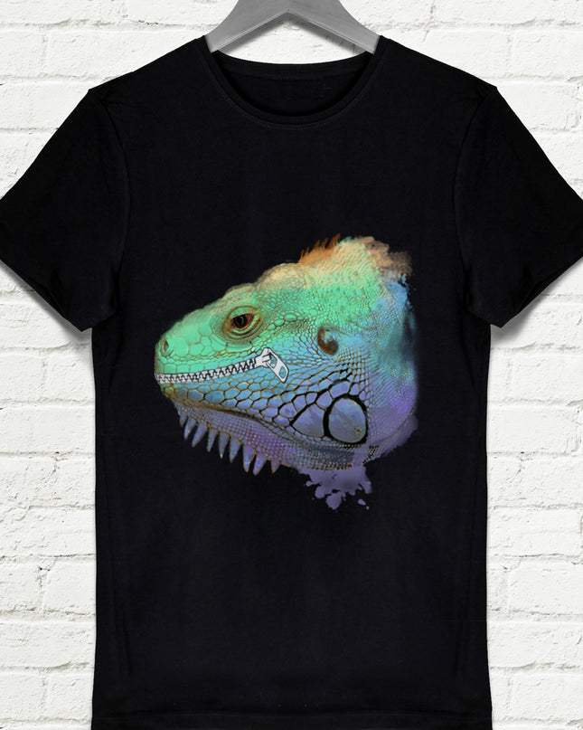 İguana siyah t-shirt - basmatik.com