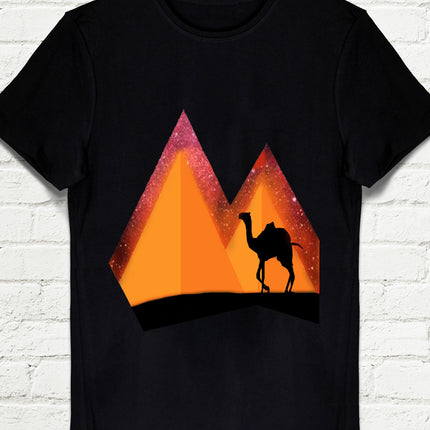 Piramitler siyah t-shirt - basmatik.com