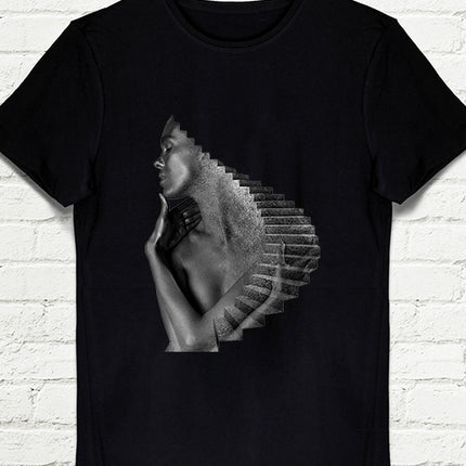 Stairs Erkek Siyah tshirt - basmatik.com